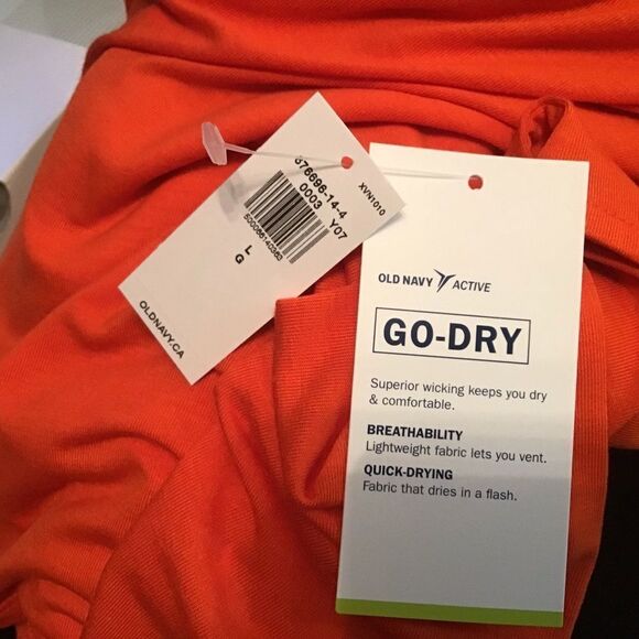 OLD Navy go dry crop muscle t-shirt  top camisole Large - Picture 3 of 9